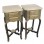 Brass Fitted Side Table Pair