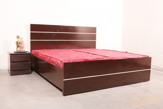 used Plain Brown Bed with Mattress
