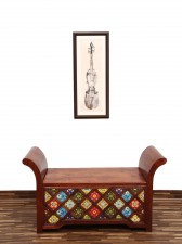 used Barfi Tile Storage Settee