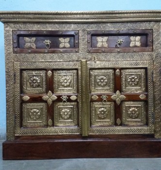 used Solid Wood Brass Fitted Chest