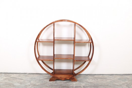 used Round Solid Wood Book Rack