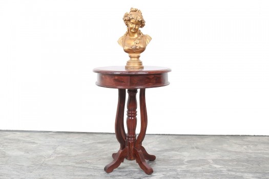 used Solid Wood Side Table Round