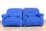 5 Seater Royal Blue Fabric Sofa