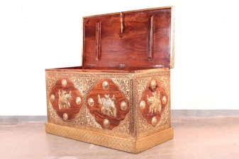 used Elephant Brass Fitted Trunk