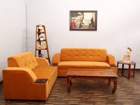 used OLA Orange 5 Seater Sofa
