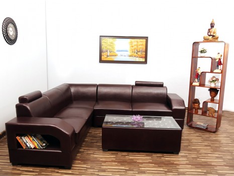 used Madrid L Sofa with Table