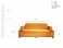 OLA Orange 3 Seater Sofa